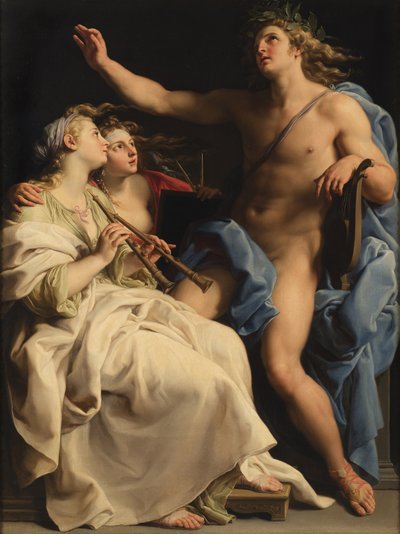 Apollo, Musik und Geometrie, 1741 von Pompeo Girolamo Batoni
