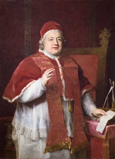 Porträt von Papst Clemens XIII. von Pompeo Girolamo Batoni