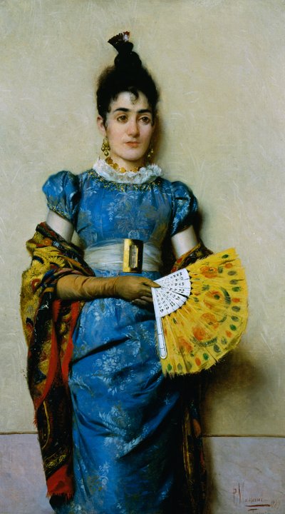 Gelber Fächer von Pompeo Massani
