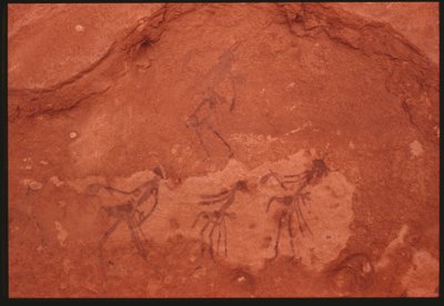 Menschliche Figuren (Felsmalerei) von Prehistoric