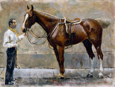 Pferd und Stallbursche von Prince Paul Petrovic Troubetzkoy