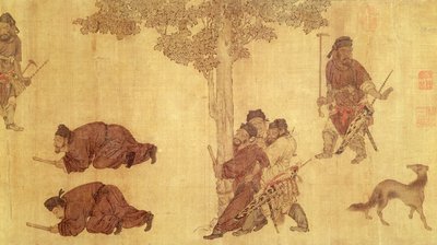 Jagdszene von Qing Dynasty Chinese School