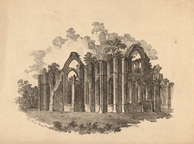 Ostteil der Fountains Abbey von R. Dunning