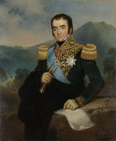 Posthumes Porträt von Herman Willem Daendels von Raden Saleh