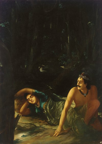 Nala und Damayanti von Raja Ravi Varma