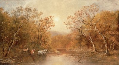 Landschaft mit Kühen von Ralph Albert Blakelock