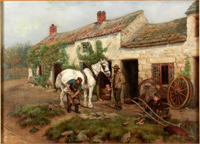 Schmiede, Hexham Bridge End, 1885 von Ralph Hedley