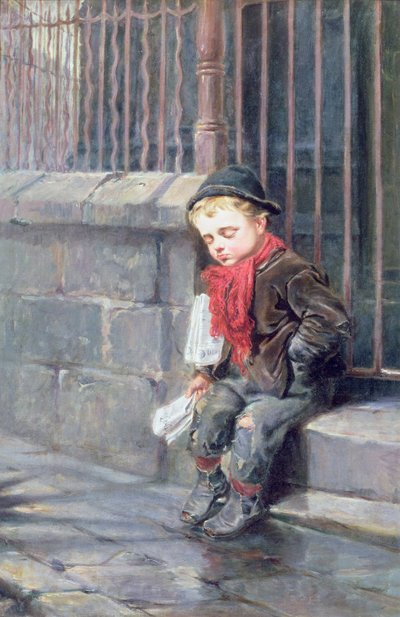 Der Zeitungsjunge von Ralph Hedley