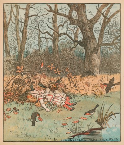 Die Kinder im Wald, um 1878 von Randolph Caldecott