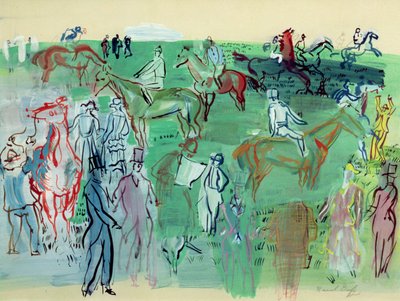 Rennbesucher auf dem Rasen von Raoul Dufy