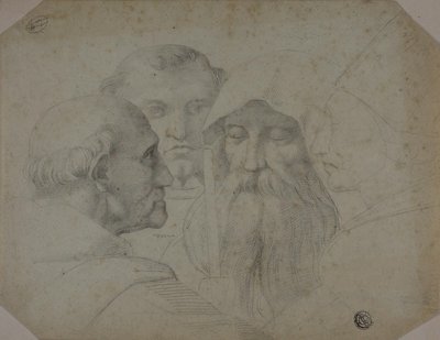 Vier Männer im Gespräch von Raphael