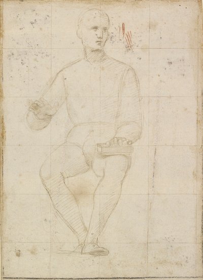 Studie eines sitzenden Mannes von Raphael