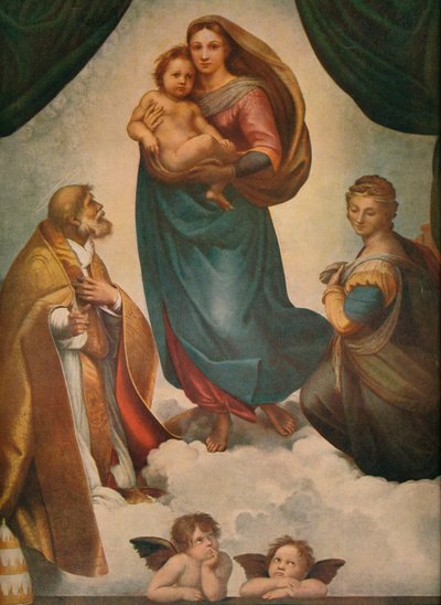 Die Sixtinische Madonna, 1512, 1911 von Raffaello Sanzio Raphael