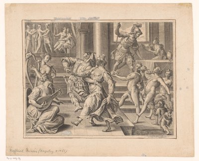 Feiernde Gesellschaft von Raphael Custos (attributed to)