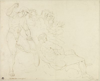 Skizzen von sechs klassischen Figuren von Raymond de Lafage