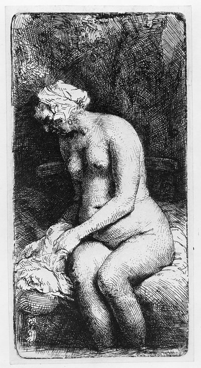 Badende Frau von Rembrandt van Rijn