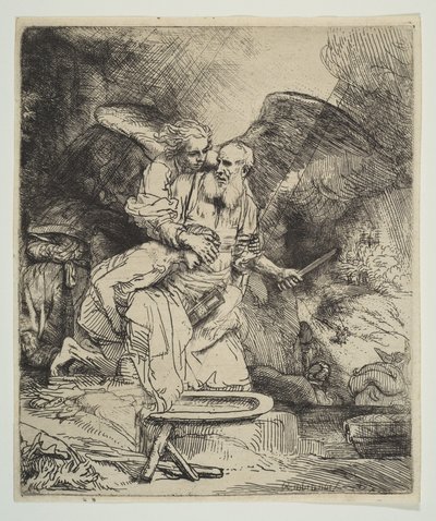 Abrahams Opfer, 1655 von Rembrandt van Rijn