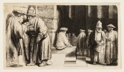 Juden in der Synagoge von Rembrandt van Rijn