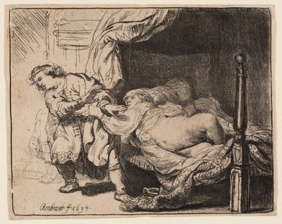 Joseph und die Frau des Potiphar von Rembrandt van Rijn