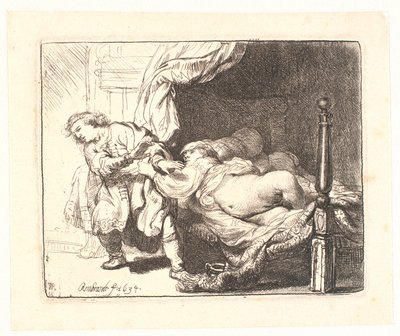 Joseph und Potiphars Frau von Rembrandt van Rijn