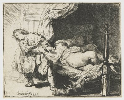 Joseph und Potiphars Frau von Rembrandt van Rijn