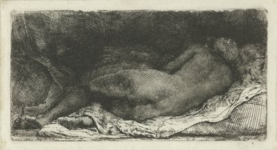 Liegender weiblicher Akt von Rembrandt van Rijn