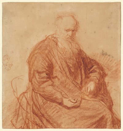 Sitzender alter Mann von Rembrandt van Rijn