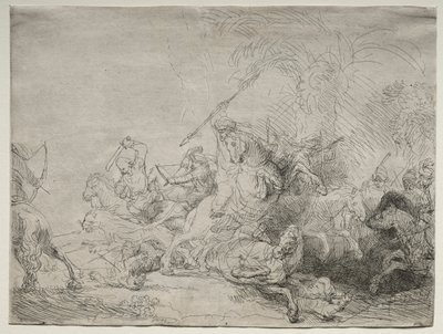 Die große Löwenjagd von Rembrandt van Rijn