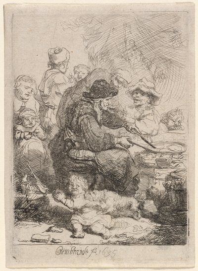 Die Pfannkuchenfrau von Rembrandt van Rijn