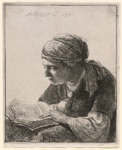 Frau beim Lesen von Rembrandt van Rijn