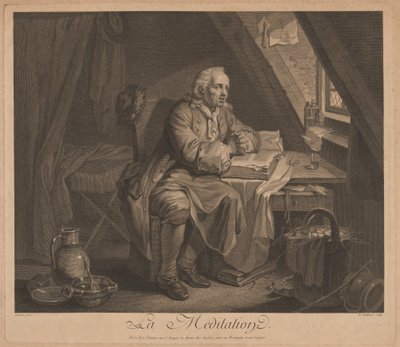 Die Meditation von René Gaillard, after Johann Eleazar Schenau