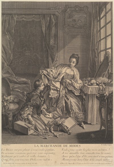 Modehändler, 1746-55 von Rene Gaillard