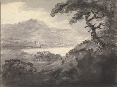 Gebirgige Landschaft mit einem See von Rev. William Gilpin