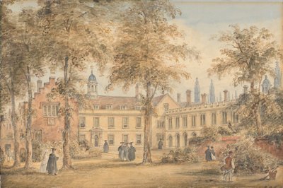 Trinity Hall vom Garten aus, Cambridge von Richard Banks Harraden