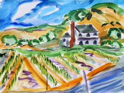 Haus in Dealy Lane, Napa, 2018 von Richard Fox