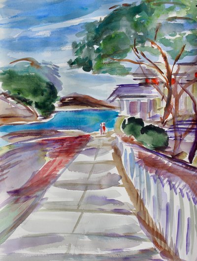 Pfad zum Ästuar, Benicia, 2017 von Richard Fox