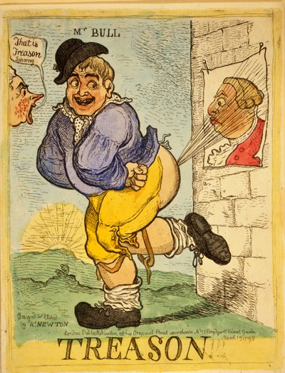 Verrat, 1798 (handkolorierter Stich) von Richard Newton