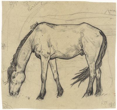 Weidendes Pferd in Noordwijk von Richard Nicolaüs Roland Holst