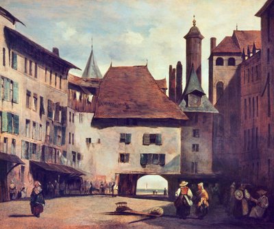 La Place du Molard, ca. 1830 von Richard Parkes Bonington