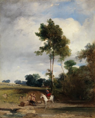 Rast am Straßenrand von Richard Parkes Bonington