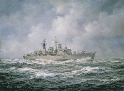 H.M.S. Exeter auf See von Richard Willis