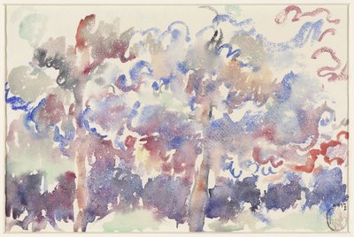 Landschaft, Boitsfort, mit blühenden Obstbäumen von Rik Wouters