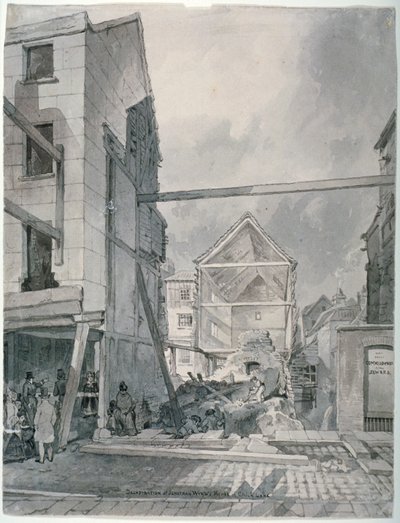 Chick Lane, City of London, 1825 von Robert Blemmell Schnebbelie