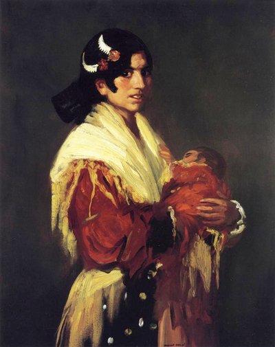 Zigeunerin und ihr Baby, 1906 von Robert Cozad Henri