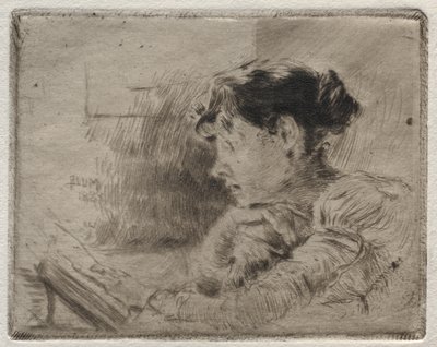 Mädchen beim Lesen von Robert Frederick Blum