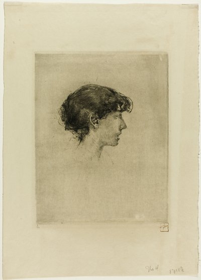 Kopf eines Mädchens, Profil von Robert Frederick Blum