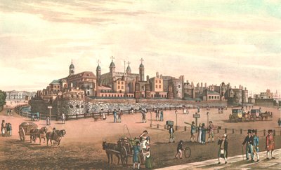 Der Tower von London, um 1821 von Robert Havell