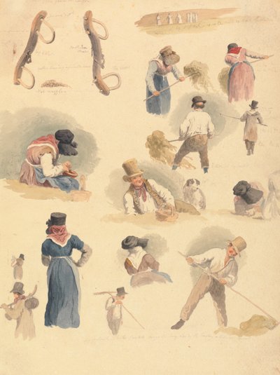 Studien von Heuarbeitern von Robert Hills