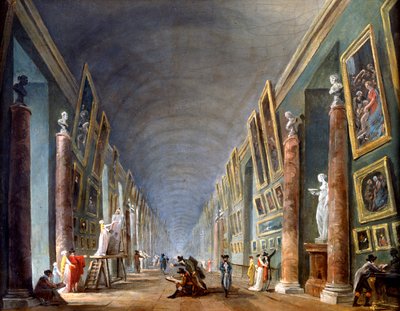 Die große Galerie, Louvre, Paris von Robert Hubert