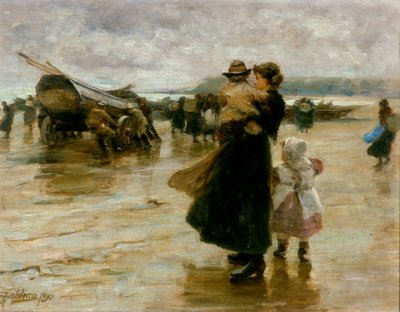 Boote ziehen, 1890 von Robert Jobling